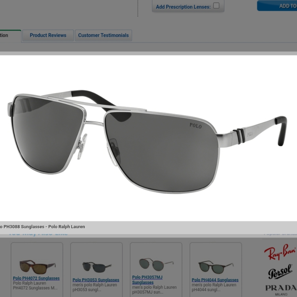 Polo by Ralph Lauren Mens Sunglasses PH3088